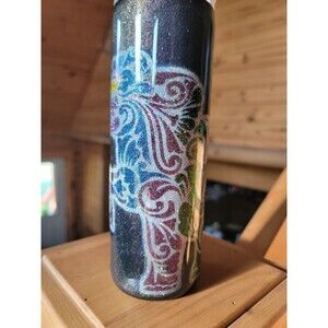 Elaphant Color Shifting Glitter 20 Oz Skinny Tumbler W/Straw  Glow In The Dark